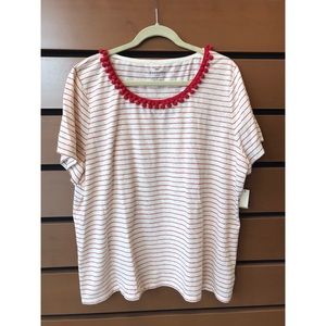 Talbots Women’s Pompom Top